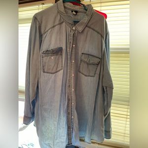 Plus size denim shirt